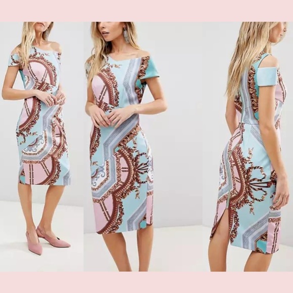 NWT $316 Ted Baker London [ 1 in TB‎ ] Versailles Print Body-Con Dress - Picture 16 of 16